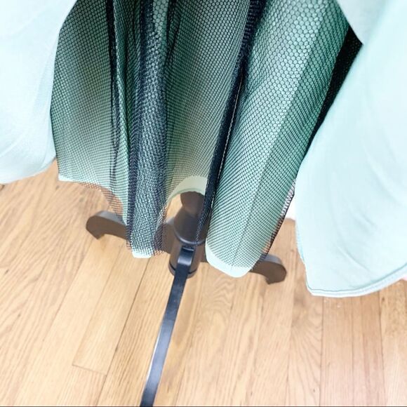 Adrianna Papell Strapless Green/Blk Cocktail Dress - Picture 4 of 8